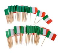 Palillo de Dientes Banderas de Comida 100 Piezas Papel Bandera Italiana Mini Alimentos Destacados Palillo de Dientes Banderas Decoraciones de Cupcakes Palitos de cóctel Barras de Ensalada de Frutas