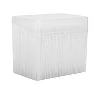Palillo de dientes de plástico de doble cabeza de 1100 Uds., palillos de dientes para limpieza de dientes, cepillo Interdental con caja para cuidado bucal (Blanco)