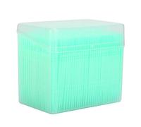 Palillo de dientes de plástico de doble cabeza de 1100 Uds., palillos de dientes para limpieza de dientes, cepillo Interdental con caja para cuidado bucal (Verde)