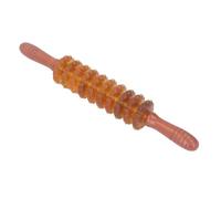 Palillo de Masaje Anticelulítico, Palillo de Masaje con Rodillo Drenaje Linfático de Haya Seguro Ergonómico para Glúteos de Piernas (Marrón)