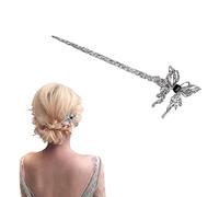 palillo del pelo, Horquilla de mariposa en forma de metal líquido, palillos for el cabello, horquillas de fijación de moño, pasadores de cabello de estilo chino, accesorios de clips for el cabello de