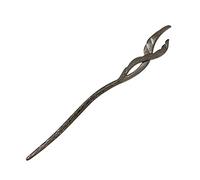 palillo del pelo, Horquilla de Metal de plumas de Fénix, palillos for el cabello de aleación Simple for moño, palitos for el cabello de estilo antiguo for mujeres y niñas, peinado(Black)