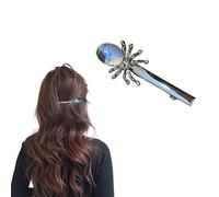 palillo del pelo, Horquillas chinas Gem Spider Hair Sticks Accesorios for el cabello de Halloween for mujeres niñas cabello largo, blanco(White Hair Clip)