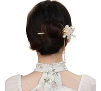 palillo del pelo, Palillos for el cabello, horquilla con borlas vintage, horquilla en forma de U, horquillas for fijar moños, accesorios for el cabello con flores for mujeres y niñas(Style 42)