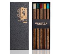 Palillos Chinos 5 Pares Sushi Chopsticks Jego de Regalo Reutilizables Palillos Madera Se puede utilizar como regalo cumpleaños mudanza boda Navidad Madera de wengué