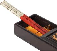 palillos chinos acero inoxidable palillos coreanos Palillos, aptos para lavavajillas, juego de regalo de palillos de palisandro de lujo