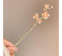 Palillos clásicos para el pelo con diseño de flor de melocotón, chapados en oro, horquilla para peinado, accesorios chinos para el cabello