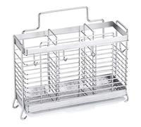 Palillos colgantes de acero inoxidable cucharas tenedor cubiertos organizador estante escurridor almacenamiento