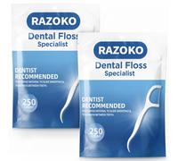 Palillos con Hilo Dental Profesional - 500 Unidades, Seda Resistente, Mango Antideslizante, Sin Sabor, Desechables para Limpieza Diaria y Viaje