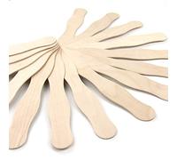 Palillos de abanico de madera ondulada de 8 pulgadas, asas de madera natural para manualidades, programas de boda, decoraciones de fiestas, 100 unidades