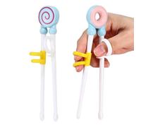 Palillos de Aprendizaje para Niños,2 Pares de utensilios para aprendizaje reutilizables con agarre,Palillos Entrenadores Bonitos | Para Comedor De Apartamento Granja Restaurante Principiantes Niños Y