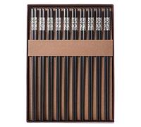 Palillos de bambú natural, 10 pares de palillos japoneses para sushi, antideslizantes, palillos chinos, reutilizables, utensilios de cocina, reutilizables, se pueden limpiar en el lavavajillas