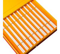 Palillos de cerámica, Juego de regalo 10 pares palillos reutilizables con estuche, cerámica ósea alta calidad(Q)