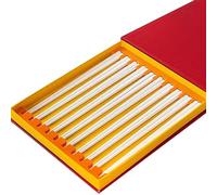 Palillos de cerámica, Palillos de metal palillos cerámica for el hogar, 10 pares antideslizantes estilo europeo(G)