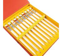 Palillos de cerámica, Palillos de metal, palillos for picar, cerámica japoneses for el hogar, juego caja regalo alta gama(C)