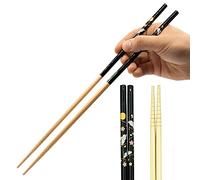 Palillos de cocina largos japoneses - Hecho en Japón | Saibashi Palillos de cocina Madera - 13 pulgadas - Negro