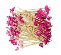 Palillos de cóctel de 12 cm, palillos de flamencos, cócteles, para bares, fiestas de carnaval y cumpleaños, decoración de cócteles, 100 unidades
