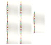 Palillos de cóctel de bola de discoteca, 100 palitos de frutas, palillos de dientes de cóctel, palitos de bola de discoteca para Navidad, sándwiches, barbacoas, charcutería, suministros de fiesta en