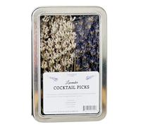 Palillos de cóctel de lavanda orgánica, 50 ramitas aromáticas y coloridas, para cócteles, adornos, limonadas, cócteles sin alcohol, postre, jarabe simple (morado y blanco)