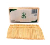 Palillos de dientes de madera de bambú ultrafinos (1,3 mm), palillos de cóctel, 990 unidades por paquete, 65 mm IUIND NATURALS