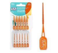 Palillos de dientes TePe EasyPick, naranja, ISO XS-S, 36 ud., eliminación de placa, limpieza interdental eficaz, palillos dentales duraderos para espacios estrechos, estuche de viaje incluido