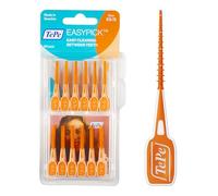 Palillos de dientes TePe EasyPick, naranja, ISO XS-S, 60 ud., herramienta para eliminar placa dental, limpieza interdental fácil y eficiente, palillos para espacios estrechos