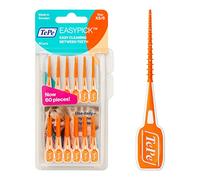 Palillos de dientes TePe EasyPick, naranja, ISO XS-S, 60 ud., herramienta para eliminar placa dental, limpieza interdental fácil y eficiente, palillos para espacios estrechos