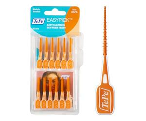 Palillos de Dientes TePe EasyPick, Naranja, ISO XS-S, 60 ud. | Herramienta para eliminar placa dental, Limpieza interdental fácil y eficaz, Palillos para espacios estrechos