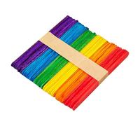Palillos de hielo hechos a mano naturales de madera para piruletas caseras golosinas congeladas en tu cocina 50 piezas (B, 11,5)