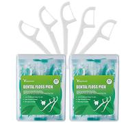 Palillos de hilo dental, 2 fundas de hilo dental de viaje, 100 unidades, cada uno envuelto individualmente, hilo dental, palitos de hilo dental, palillos dentales, palillos dentales, palillos dentales