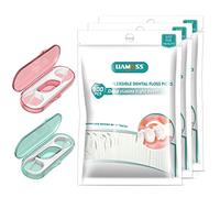 Palillos de hilo dental de 320 palillos de dientes de triple limpieza, funcionan perfectamente para dientes apretados, especialmente para dientes dulces, ayuda a combatir la caries dental, la salud de