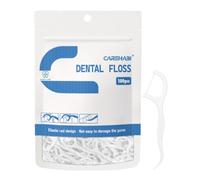 Palillos de Hilo Dental Plástico de Doble Hilo para Espacios Estrechos, arcos dentales Ultra Resistentes, 2 en 1 con Limpiador para Encías, Bolsa de Viaje Compacta, 100 Unidades, dental floss