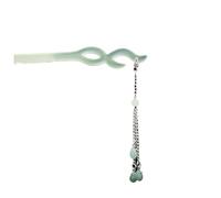 Palillos de madera de estilo chino vintage para mujeres y niñas, horquilla de pelo con borla de luna, Hanfu, accesorios para el cabello (estilo 6)
