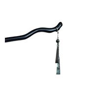 Palillos de madera hechos a mano con borla, elegante colgante chino de concha negra, horquilla de madera 1 unidad