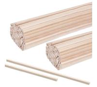 Palillos de madera para manualidades, 120 unidades, 30 cm, tallados a mano, para niños, adultos, actividades escolares