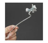 Palillos de pelo 2 horquillas de cristales hielo con lazo clásico, for el pelo, estilo chino, for boda, vintage, metal, for novia para Mujeres(Color-06)