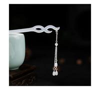 Palillos de pelo 2 horquillas de madera vintage for el pelo con borlas luna for mujeres y niñas, joyería for la cabeza para Mujeres(Color-05)