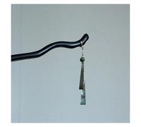 Palillos de pelo 2 horquillas de madera vintage for el pelo con borlas luna for mujeres y niñas, joyería for la cabeza para Mujeres(Color-02)