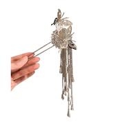 Palillos de pelo 2 horquillas de metal con borlas mariposa for el pelo, elegantes y a la moda, for fiestas vacaciones para Mujeres