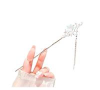 Palillos de Pelo 2 horquillas transparentes y modernas con forma de media luna for mujer, con diseño de nicho, sencillas y personalizadas.(Style 02)