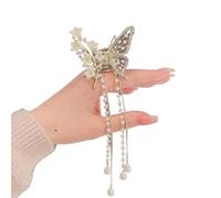 Palillos de pelo 2pc Shark Crab Clips Hairpin Hair Accessories Women Crystal Simple Clip Butterfly Pearl Tassel para Mujeres(Color1)