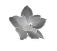 Palillos de pelo 3pc White Silk Flower Hairpins Side Clips For Bride Wedding Hair Accessories Super Fairy Floral Headpieces Hairclips For Women Party para Mujeres(Color-18)