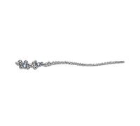 Palillos de pelo chinos temperamento femenino Hanfu Cosplay horquilla para el pelo de las mujeres (color: plata, tamaño: 17 x 1,8 cm)