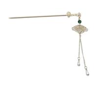 Palillos de pelo Colgante de abanico plegable Ruyi con horquilla, borla, oscilante, for cheongsam, hanfu y tocado for mujer para Mujeres