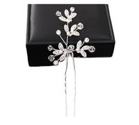 Palillos de pelo Crystal Pearl Flower Hair Pins Clips For Women Bride Jewelry Wedding Accessories Rhinestone Party Hairpin Headpiece para Mujeres(PURPLE)