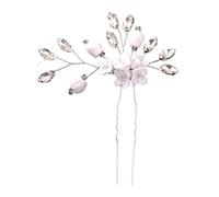 Palillos de pelo Crystal Pearl Flower Hair Pins Clips For Women Bride Jewelry Wedding Accessories Rhinestone Party Hairpin Headpiece para Mujeres(Color-8)