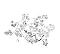 Palillos de pelo Elegant Pearl Crystal Hairpin Wedding Bridal Metal Hair Comb Forks For Women Hairstyle Clips Jewelry Accessories para Mujeres(Silver Plated)