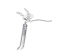 Palillos de pelo Horquilla estilo étnico for el pelo, accesorio chino for con borla de luna, horquilla, broche vintage for, joyería for moño Hanfu for niñas para Mujeres(Color2)