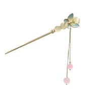 Palillos de pelo Horquilla mariposa luz de luna dulce elegante espiral simple Hanfu Qipao accesorio for el cabello para Mujeres(Blue)