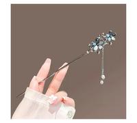 Palillos de pelo madera Vintage for mujeres y niñas, horquilla con borla Luna, accesorios joyería for la cabeza Horquilla para el pelo de madera(Style 23)